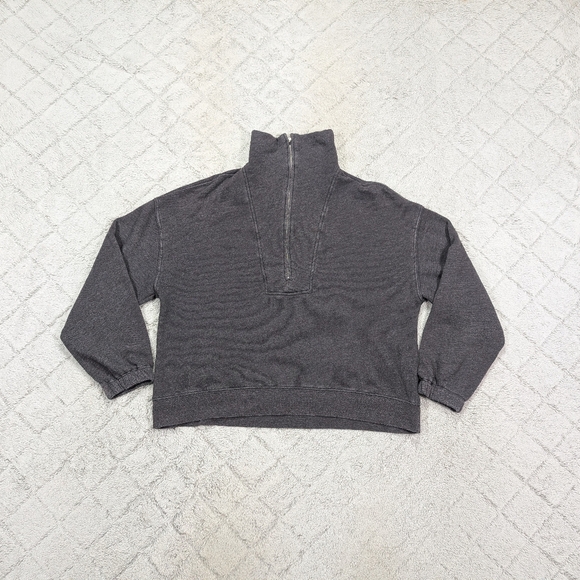 Xirena Sweatshirt Womens S Gray Oliver ½ Zip Cotton Fleece Pullover Collar - Picture 1 of 8